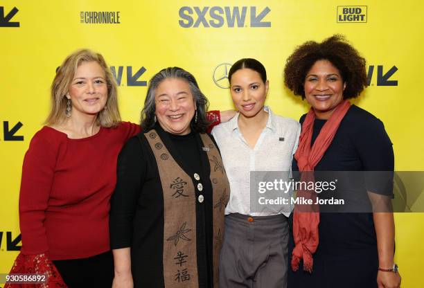 Hilary Rosen, Tina Tchen, Jurnee Smollett-Bell and Fatima Goss Graves attend Time's Up! Shifting the Imbalance of Power during SXSW at Austin...