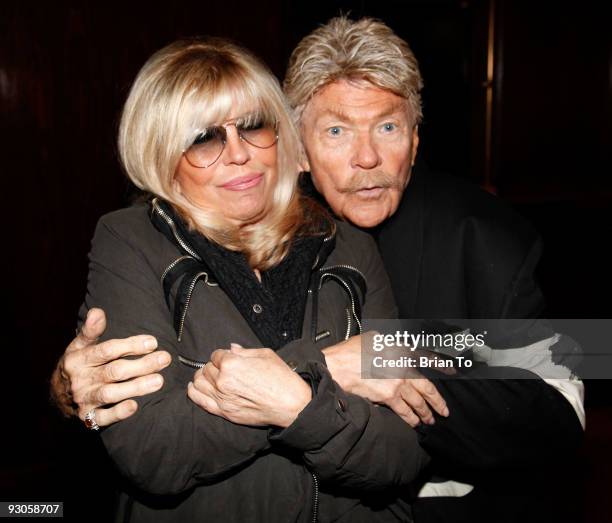 Nancy Sinatra and Rip Taylor attend "Celebration Of Caring: A Toast To Rowan & Martin's Laugh-In" at Universal Hilton Hotel on November 14, 2009 in...