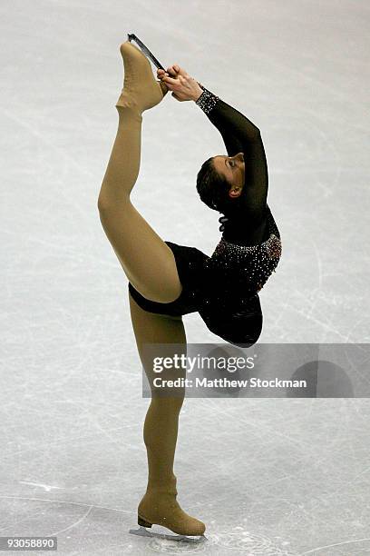 Emily Hughes competes in the short program during the Cancer.Net Skate America at Herb Brooks Arena on November 14, 2009 in Lake Placid, New York.