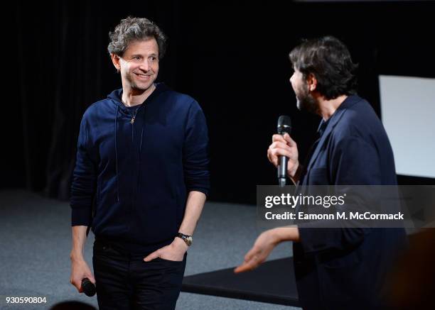 Director Bennett Miller speaks after the screening of "Moneyball" on day three of Qumra, the fourth edition of the industry event by the Doha Film...