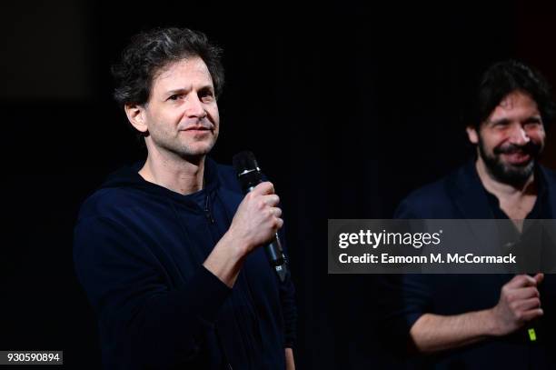 Director Bennett Miller speaks after the screening of "Moneyball" on day three of Qumra, the fourth edition of the industry event by the Doha Film...