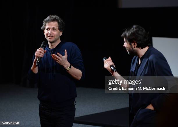 Director Bennett Miller speaks after the screening of "Moneyball" on day three of Qumra, the fourth edition of the industry event by the Doha Film...