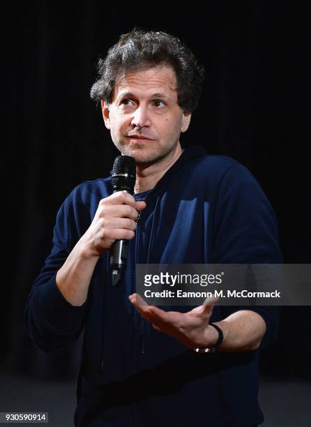 Director Bennett Miller speaks after the screening of "Moneyball" on day three of Qumra, the fourth edition of the industry event by the Doha Film...