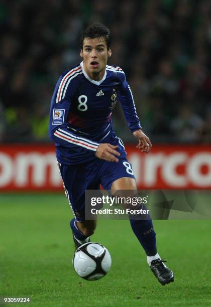 France player Yoann Gourcuff in action during the FIFA 2010 World Cup Qualifier play off first leg between Republic of Ireland and France at Croke...