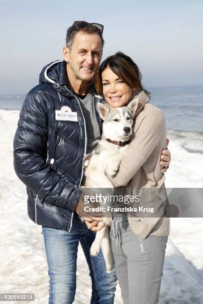 Gerit Kling and her husband Wolfram Becker during the 'Baltic Lights' charity event on March 11, 2018 in Heringsdorf, Germany. The annual event...