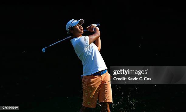 Yani Tseng of Taiwan plays her second shot from the 11th fairway during the third round of the Lorena Ochoa Invitational Presented by Banamex and...