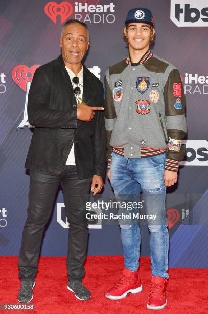 Ray Parker Jr. And Jericho Parker arrive at the 2018 iHeartRadio Music Awards which broadcasted live on TBS, TNT, and truTV at The Forum on March 11,...