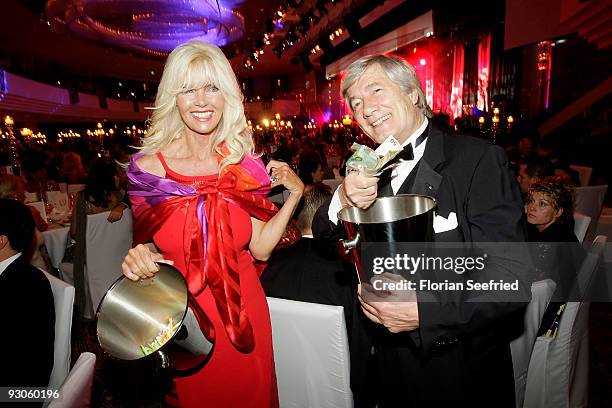 Gunilla von Bismarck and Christian Wolff attend the Unesco Charity Gala 2009 at the Maritim Hotel on November 14, 2009 in Dusseldorf, Germany.