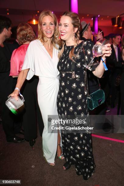 Nina Gnaedig and Laura Osswald during the BUNTE & BMW Festival Night 2018 on the occasion of the 68th Berlinale International Film Festival Berlin at...