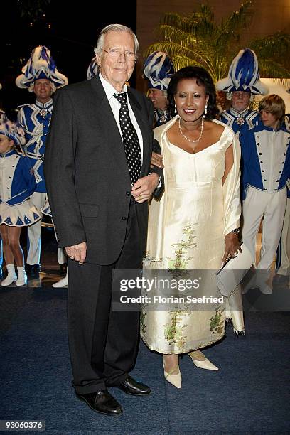 Almaz and Karl-Heinz Boehm attend the Unesco Charity Gala 2009 at the Maritim Hotel on November 14, 2009 in Dusseldorf, Germany.