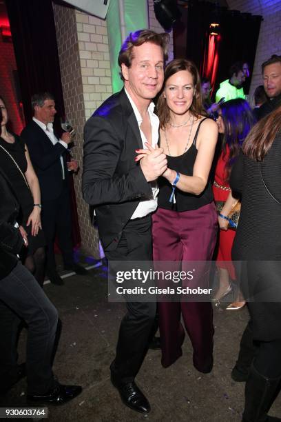 Thomas Heinze and Nina Kronjaeger during the BUNTE & BMW Festival Night 2018 on the occasion of the 68th Berlinale International Film Festival Berlin...