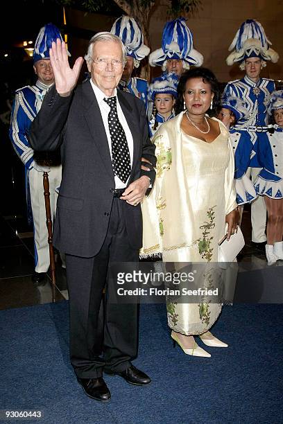 Almaz and Karl-Heinz Boehm attend the Unesco Charity Gala 2009 at the Maritim Hotel on November 14, 2009 in Dusseldorf, Germany.
