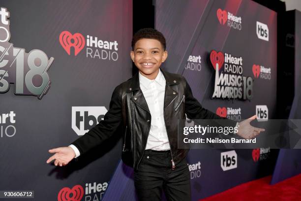 Lonnie Chavis attends the 2018 iHeartRadio Music Awards which broadcasted live on TBS, TNT, and truTV at The Forum on March 11, 2018 in Inglewood,...