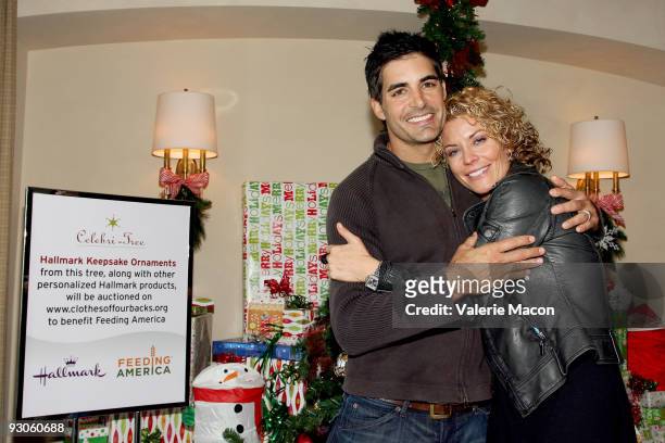 Actors Galen Gering and McKenzie Westmore attend the Hallmark Celbri-Tree holiday open house benefiting 'Feeding America' on November 14, 2009 in...
