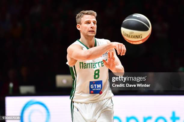 Heiko Schaffartzik of Nanterre during the Jeep Elite match between Nanterre and Lyon Villeurbanne at U Arena on March 11, 2018 in Nanterre, France.