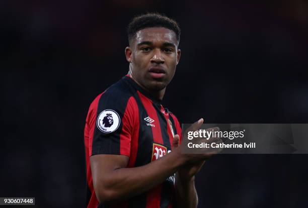 Jordon Ibe of AFC Bournemouth during the Premier League match between AFC Bournemouth and Tottenham Hotspur at Vitality Stadium on March 10, 2018 in...