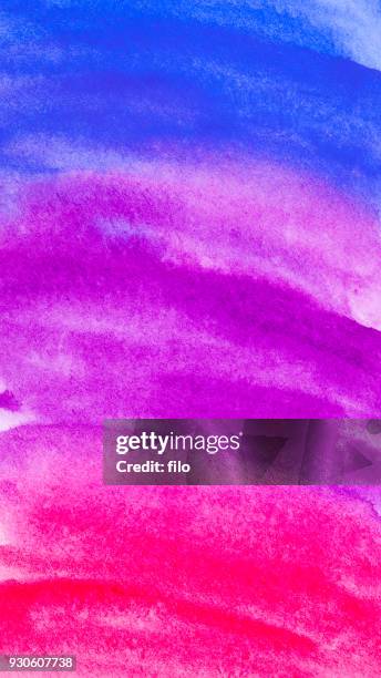 gradient background watercolor paint - purple ombre stock illustrations
