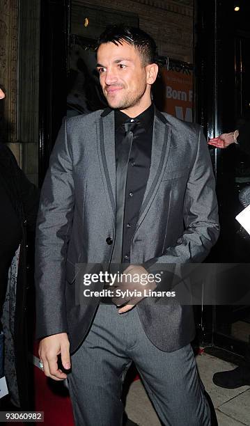 Peter Andre attend the Born Free Will and Live Concert held at The Royal Albert Hall on November 14, 2009 in London, England.