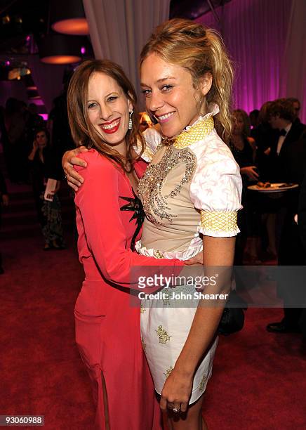 Art Director Liz Goldwyn and actress Chloë Sevigny attend the MOCA NEW 30th anniversary gala held at MOCA on November 14, 2009 in Los Angeles,...