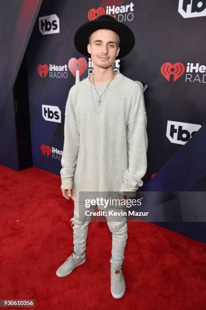 Christian Collins arrives at the 2018 iHeartRadio Music Awards which broadcasted live on TBS, TNT, and truTV at The Forum on March 11, 2018 in...