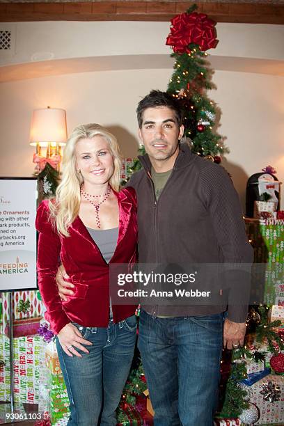 Alison Sweeney and Galen Gering at the Hallmark Celbri-Tree Holiday Open House Benefiting Feeding America on November 14, 2009 in Los Angeles,...