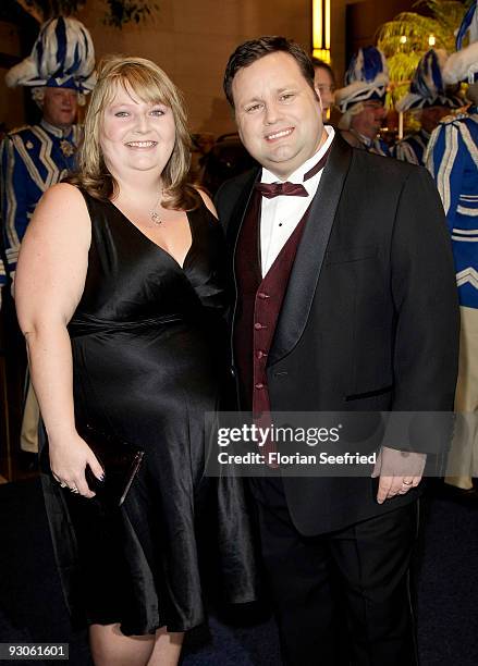 Singer Paul Potts and wife Julie-Ann attend the Unesco Charity Gala 2009 at the Maritim Hotel on November 14, 2009 in Dusseldorf, Germany.