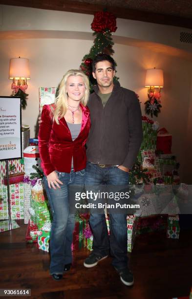 Actors Alison Sweeney and Galen Gering attend 'Alison Sweeney Hosts Hallmark Holiday Event to Benefit Feeding America' on November 14, 2009 in Los...