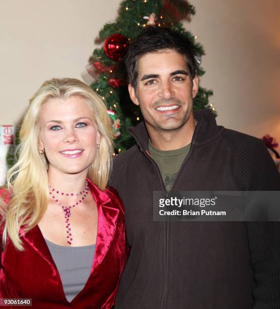 Actors Alison Sweeney and Galen Gering attend 'Alison Sweeney Hosts Hallmark Holiday Event to Benefit Feeding America' on November 14, 2009 in Los...