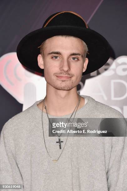 Christian Collins arrives at the 2018 iHeartRadio Music Awards which broadcasted live on TBS, TNT, and truTV at The Forum on March 11, 2018 in...