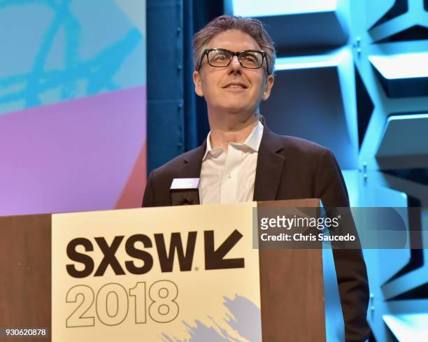 Ira Glass speaks onstage at "Accidentally Making the Most Popular Podcasts Ever" during SXSW at Austin Convention Center on March 11, 2018 in Austin,...
