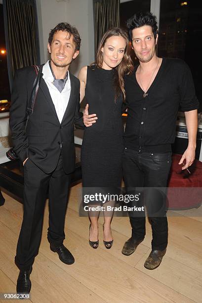 Tao Ruspoli, Olivia Wilde and Shawn Andrews attends the after party for the premiere of "Fix" at Mangusta Loft on November 14, 2009 in New York City.