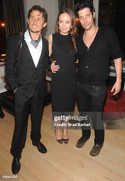 Tao Ruspoli, Olivia Wilde and Shawn Andrews attends the after party for the premiere of "Fix" at Mangusta Loft on November 14, 2009 in New York City.