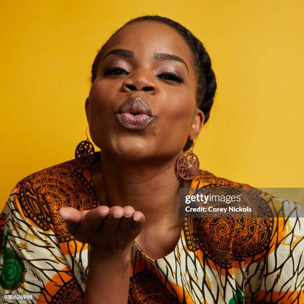 Kelly Jenrette from the film "Jinn" poses for a portrait in the Getty Images Portrait Studio Powered by Pizza Hut at the 2018 SXSW Film Festival on...