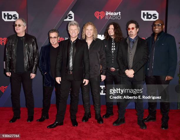 Bon Jovi arrives at the 2018 iHeartRadio Music Awards which broadcasted live on TBS, TNT, and truTV at The Forum on March 11, 2018 in Inglewood,...