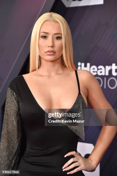 Iggy Azalea arrives at the 2018 iHeartRadio Music Awards which broadcasted live on TBS, TNT, and truTV at The Forum on March 11, 2018 in Inglewood,...