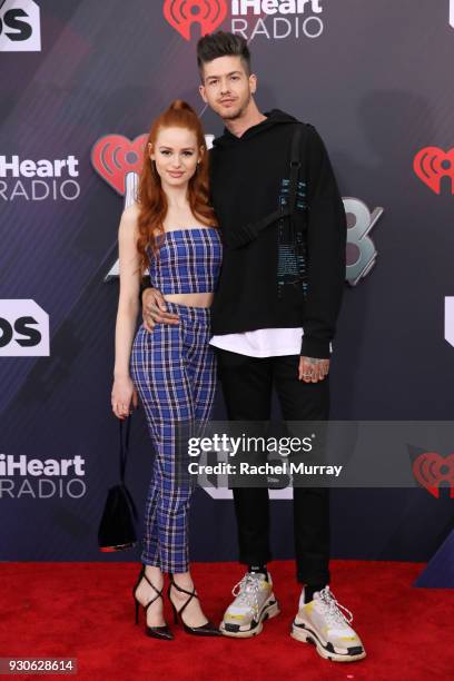 Madelaine Petsch and Travis Mills arrive at the 2018 iHeartRadio Music Awards which broadcasted live on TBS, TNT, and truTV at The Forum on March 11,...