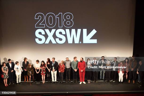 Cast and Crew attend the "Wild Nights With Emily" Premiere 2018 SXSW Conference and Festivals at Paramount Theatre on March 11, 2018 in Austin, Texas.