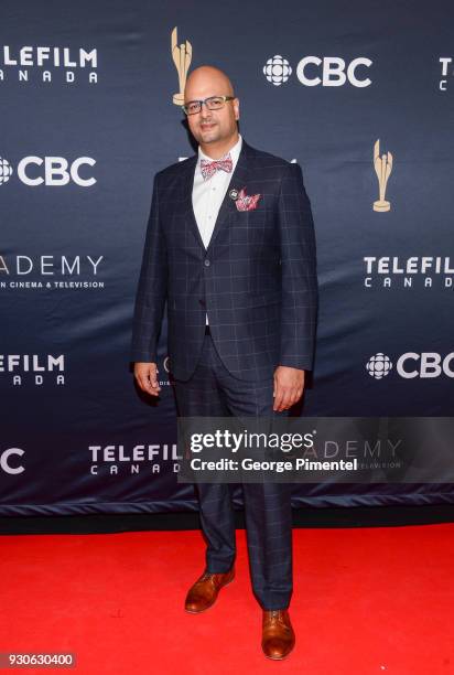 Ali Hassan arrives at the 2018 Canadian Screen Awards at the Sony Centre for the Performing Arts on March 11, 2018 in Toronto, Canada.