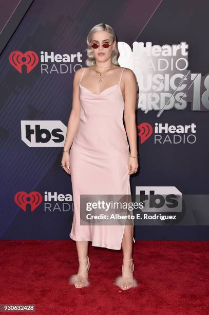 Anne-Marie arrives at the 2018 iHeartRadio Music Awards which broadcasted live on TBS, TNT, and truTV at The Forum on March 11, 2018 in Inglewood,...