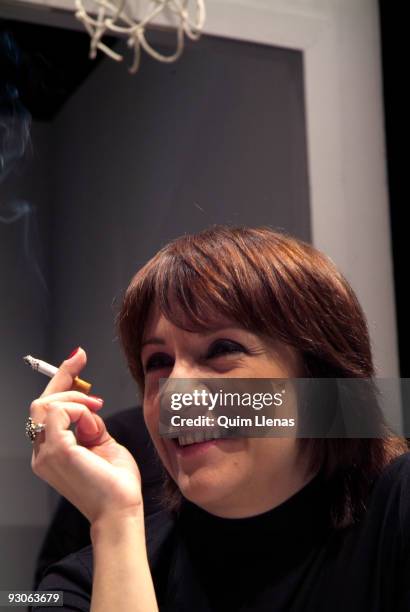 April 10, Valle Inclan Theatre, Madrid, Spain. Dress rehearsal of the play 'Mujeres sonaron caballos' , written and directed by Daniel Veronese, in a...