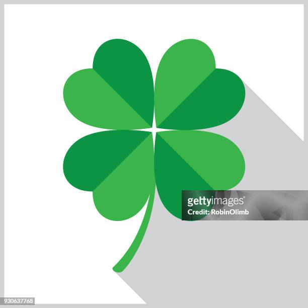 four leaf clover icon - glücksbringer stock-grafiken, -clipart, -cartoons und -symbole
