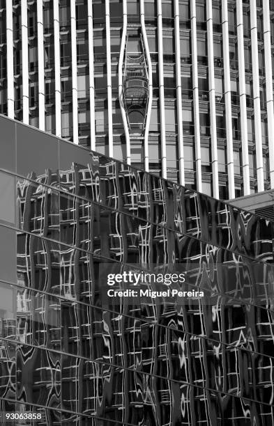 Madrid skyscrapers. Office building in AZCA, acronym for Asociacion Mixta de Compensacion de la Manzana A of the Avenue of the Generalisimo"; the...