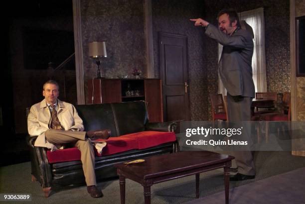 January 28. 2009. Teatro Espanol, Madrid, Spain. Dress rehearsal for the play 'Regreso al hogar', by the English playwright Harold Pinter, scenery by...