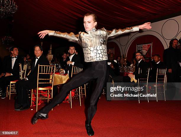 Artist Francesco Vezzoli performs at the MOCA NEW 30th anniversary gala held at MOCA on November 14, 2009 in Los Angeles, California.