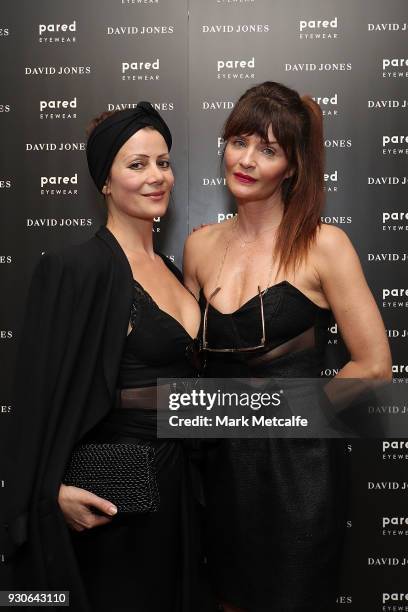 Helena Christensen and Camilla Staerk pose during a Q & A at David Jones Elizabeth Street Store on March 10, 2018 in Sydney, Australia.