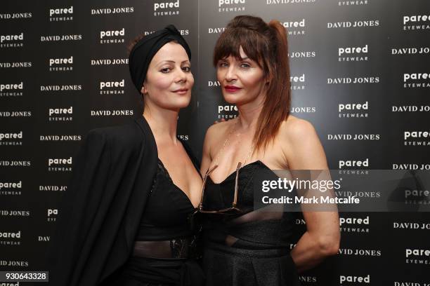 Helena Christensen and Camilla Staerk pose during a Q & A at David Jones Elizabeth Street Store on March 10, 2018 in Sydney, Australia.