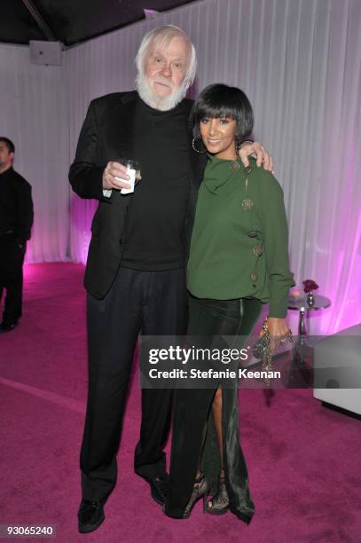 Artist John Baldessari and Gelila Assefa attend the MOCA NEW 30th anniversary gala held at MOCA on November 14, 2009 in Los Angeles, California.