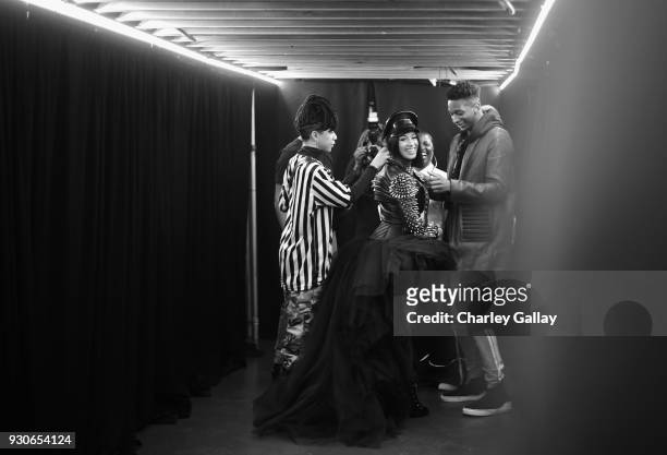 Cardi B attends the 2018 iHeartRadio Music Awards which broadcasted live on TBS, TNT, and truTV at The Forum on March 11, 2018 in Inglewood,...