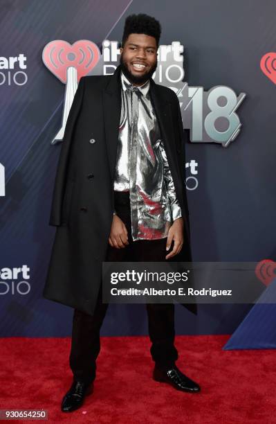 Khalid arrives at the 2018 iHeartRadio Music Awards which broadcasted live on TBS, TNT, and truTV at The Forum on March 11, 2018 in Inglewood,...
