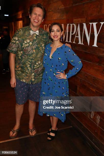 Pete Holmes and Jamie Lee pose for a photo dduring the 8th annual Fast Company Grill during SXSW at Cedar Door Patio Bar and Grill on March 11, 2018...